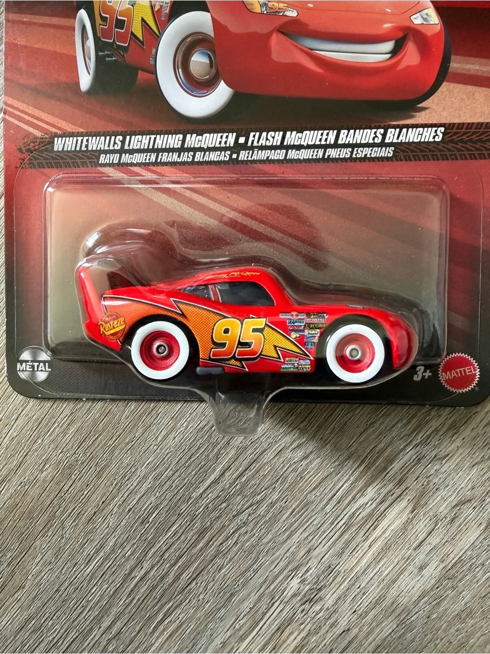 Mattel Disney Pixar Cars Lightning McQueen Red Die-Cast 1:55 White walls McQueen